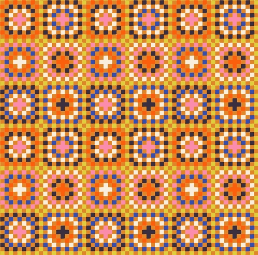 Baumwolle Patchwork -  Alexia Abegg - Ruby Star Society - Meadow Star - Caramel Granny Square